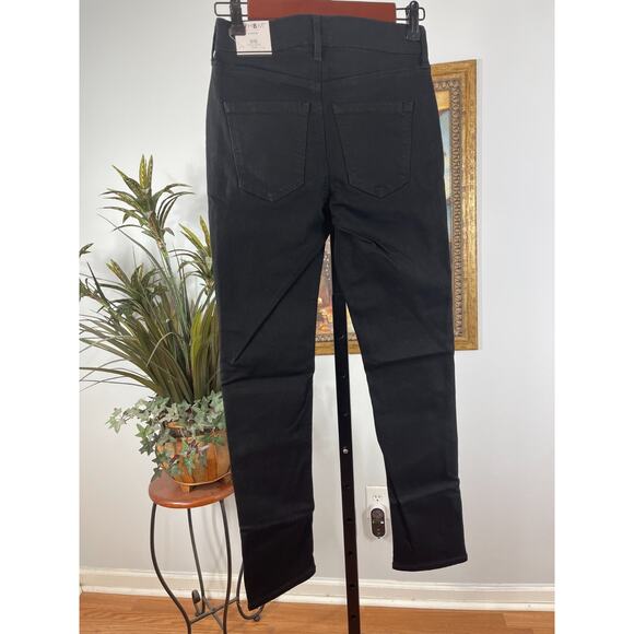 White House Black Market Jeans Women 00 Black Denim High Rise Slim Fit Old Money - Picture 2 of 7